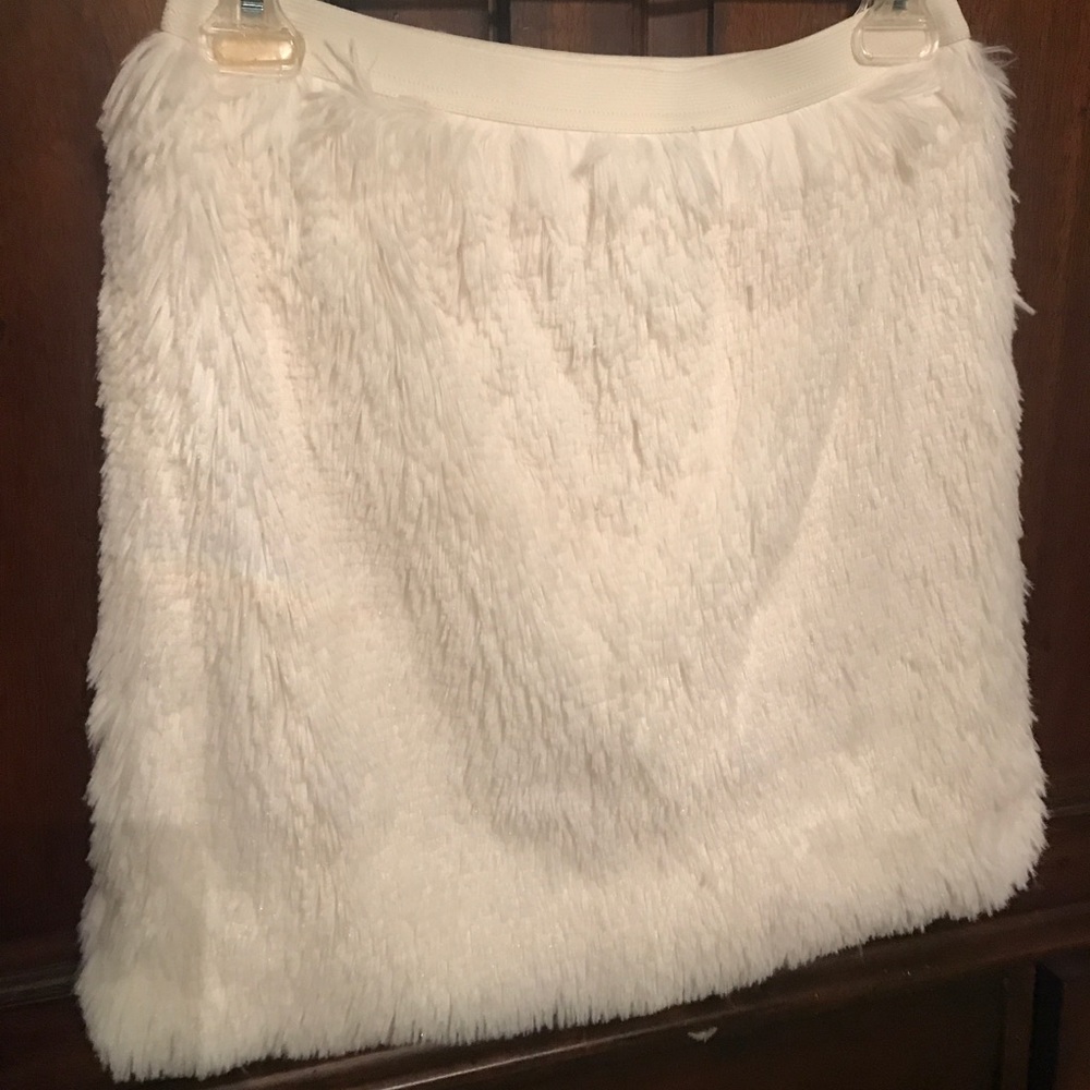 Faux Fur Winter White Skirt by Petticoat Alley